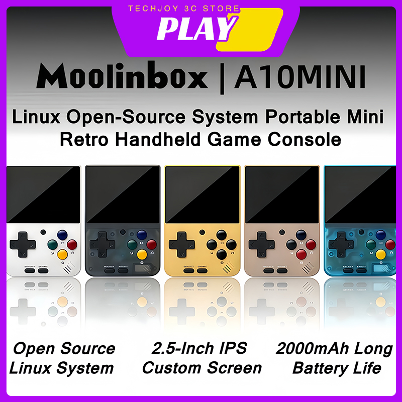 Retro Gaming Console Handheld - Moolinbox A10Mini 2.8-Inch Linux Mini Open