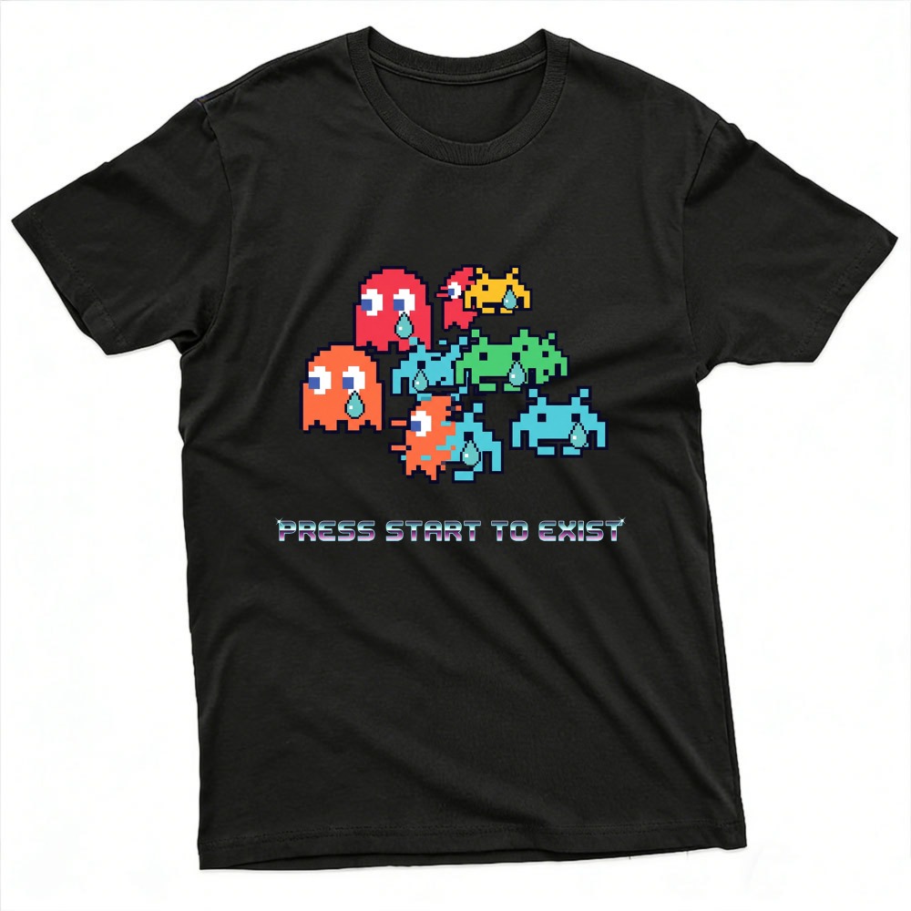 Press Start To Exist Funny Ret - Retro Gaming Meme ulasan dan harga