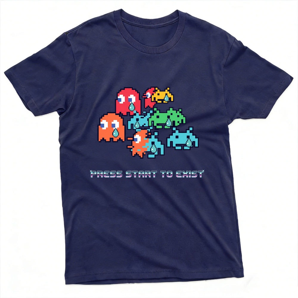 Press Start To Exist Funny Ret - Retro Gaming Meme ulasan dan harga