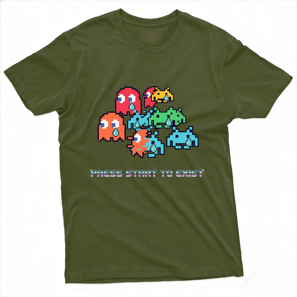 Press Start To Exist Funny Ret - Retro Gaming Meme ulasan dan harga