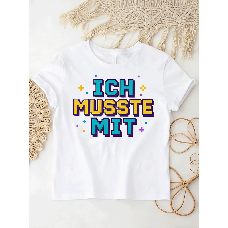 Ich Musste Mit German Meme T-S - Retro Gaming Meme ulasan dan harga