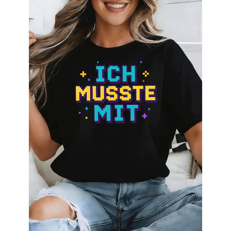 Ich Musste Mit German Meme T-S - Retro Gaming Meme ulasan dan harga
