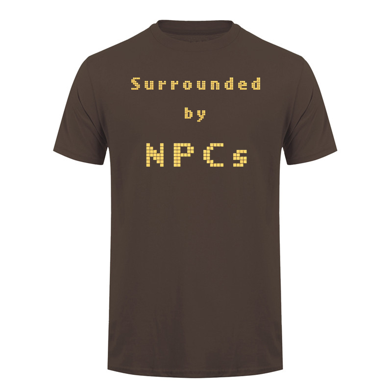 Funny Surrounded By NPCs T Shi - Retro Gaming Meme ulasan dan harga