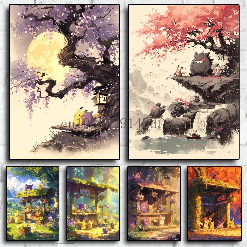 Pokemon Retro Cartoon Poster P - Retro Gaming Pokemon ulasan dan harga