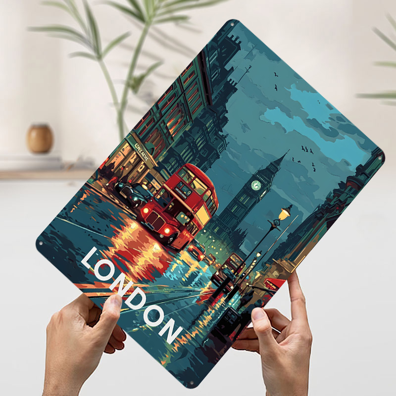 London Big Ben Tinplate Poster - Retro Gaming In London ulasan dan harga
