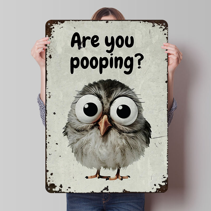 Funny Owl Bathroom Meme Poster - Retro Gaming Meme ulasan dan harga