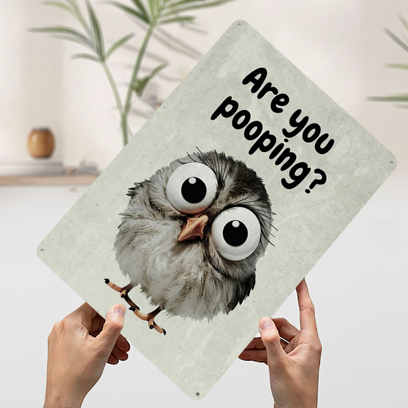 Funny Owl Bathroom Meme Poster - Retro Gaming Meme ulasan dan harga