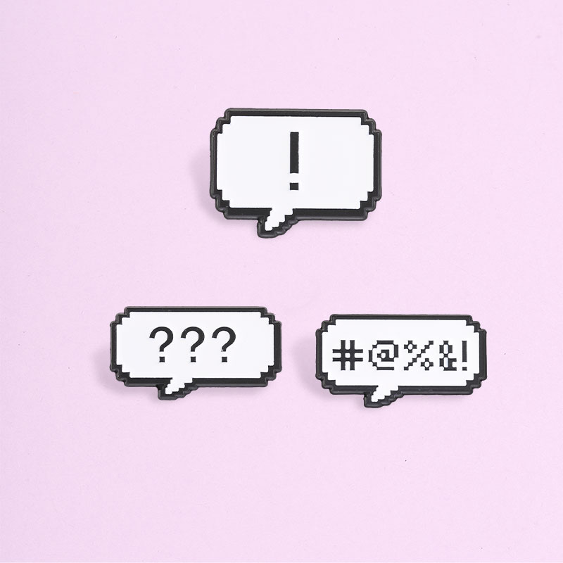 Retro Pixel Chat Bubble Enamel - Retro Gaming Meme ulasan dan harga