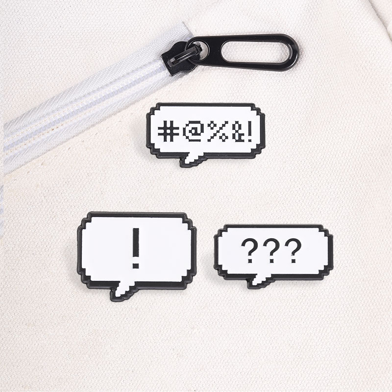 Retro Pixel Chat Bubble Enamel - Retro Gaming Meme ulasan dan harga