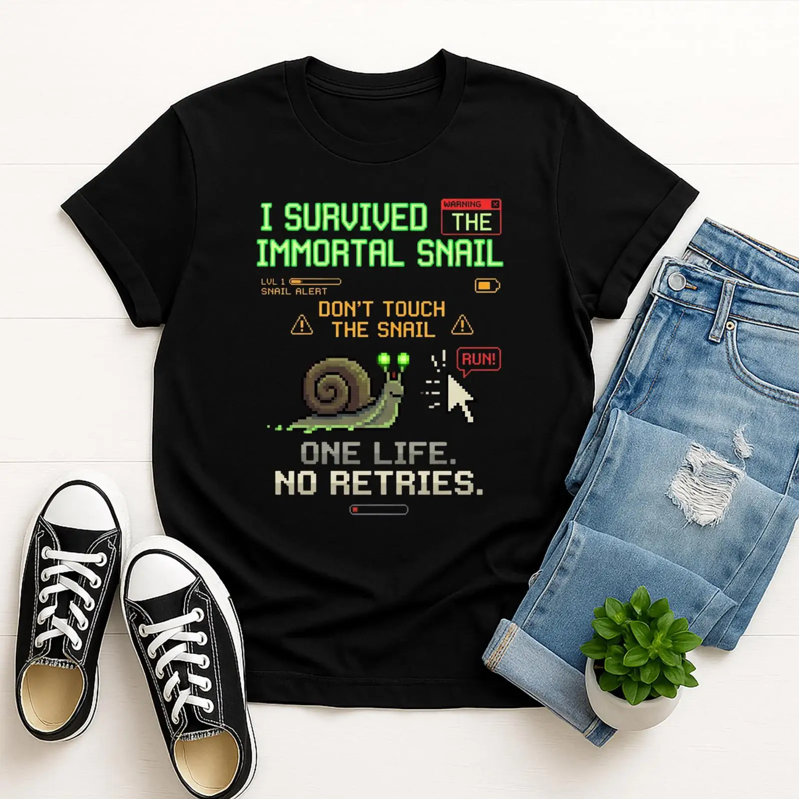 Funny Snail Meme T Shirt Retro - Retro Gaming Meme ulasan dan harga