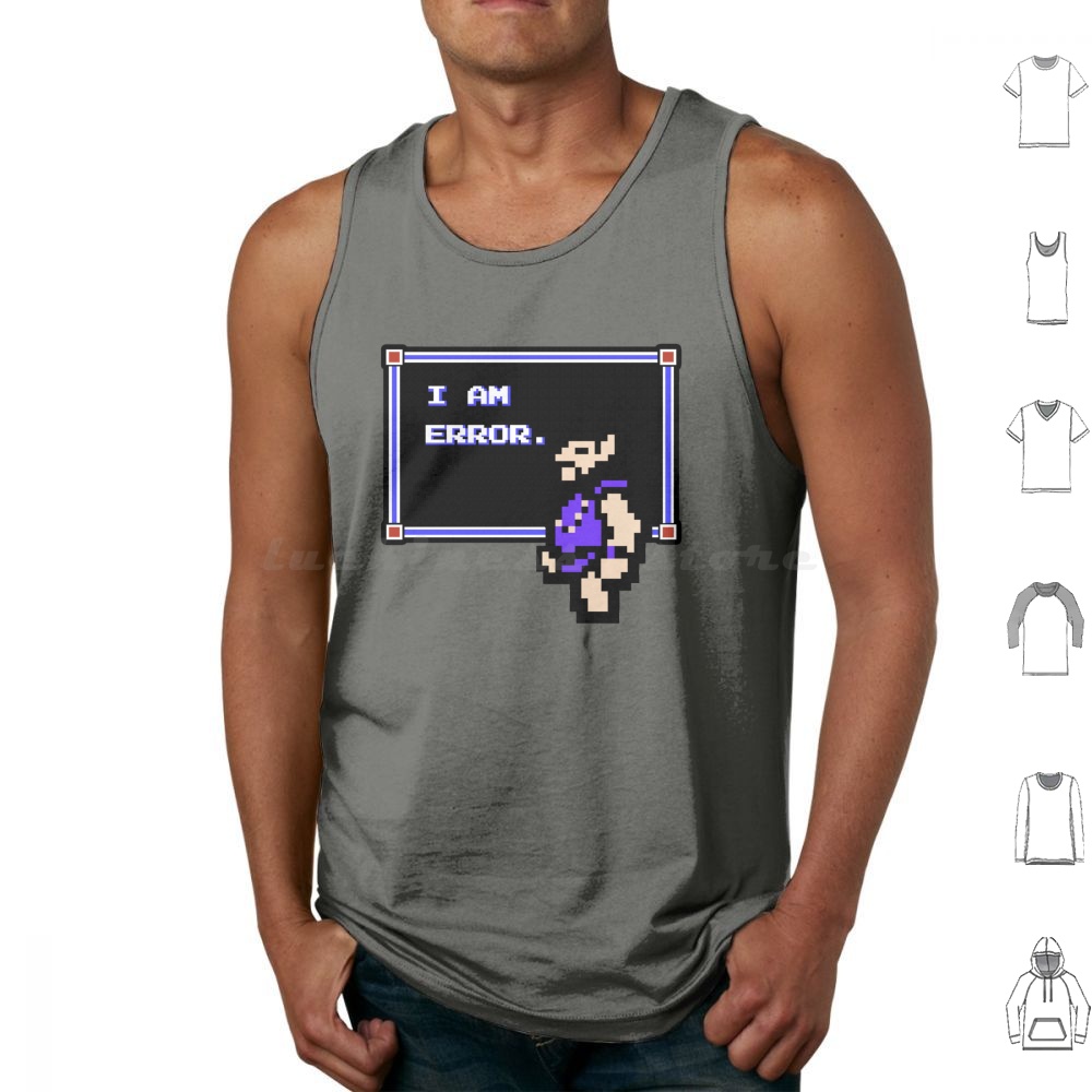 I Am Error Tank Tops Print Cot - Retro Gaming Meme ulasan dan harga