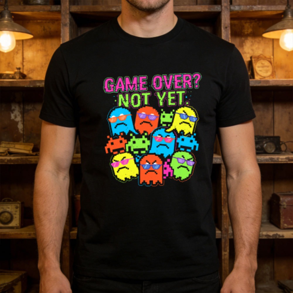 Game Over Not Yet Funny Retro  - Retro Gaming Meme ulasan dan harga
