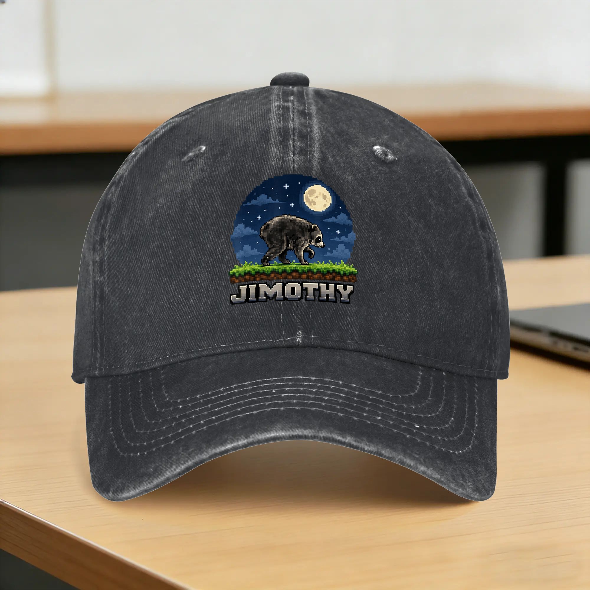 Jimothy Raccoon Pixel Art Retr - Retro Gaming Meme ulasan dan harga