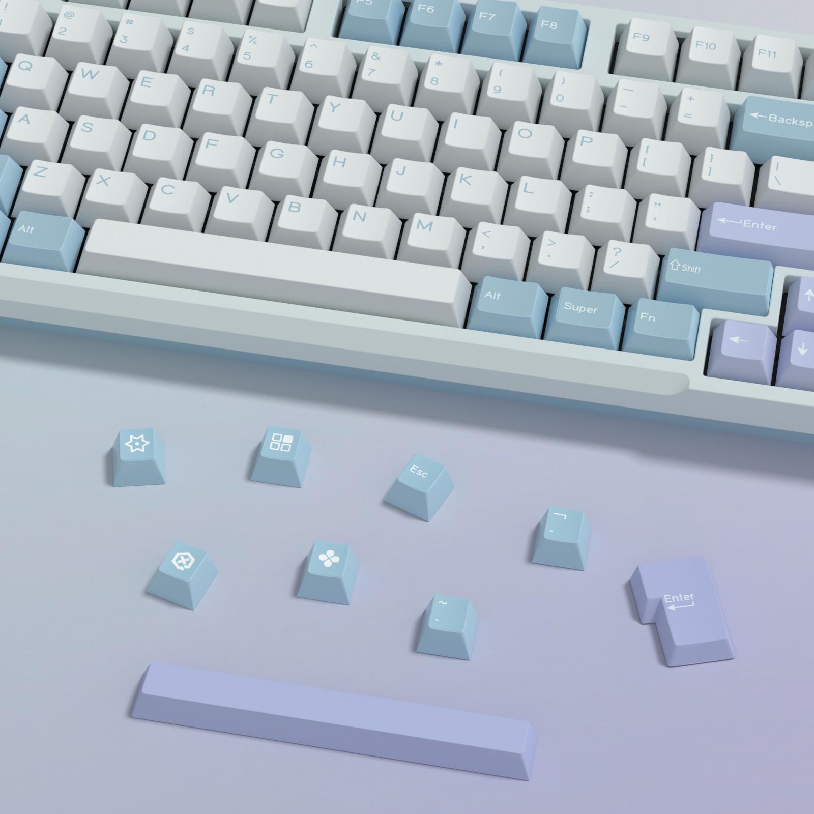 KBDiy GMK Illusion Keycap Cher - Retro Gaming Keycaps ulasan dan harga